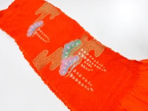 正絹　振袖用　絞り　帯揚げ